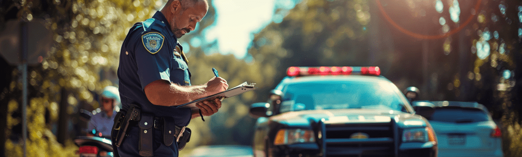 a police officer blames the motorcycle rider for the crash